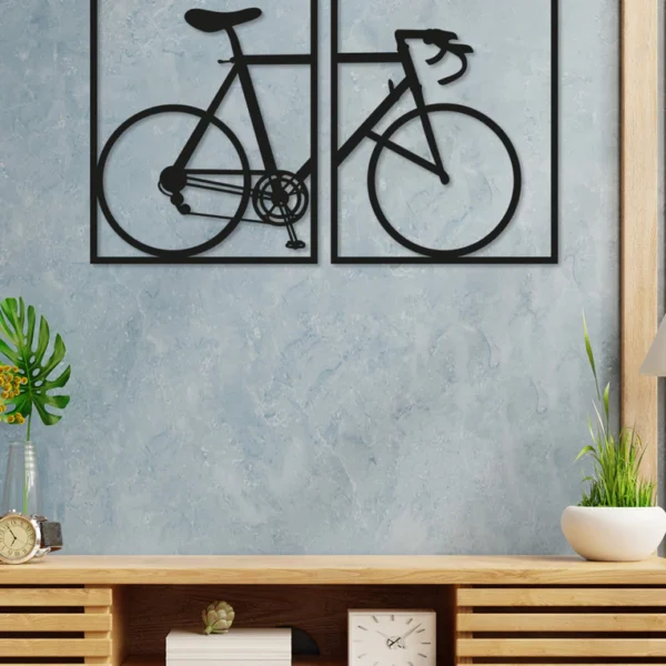 Woodsfurni Black Cycle Design Wooden Wall Decor