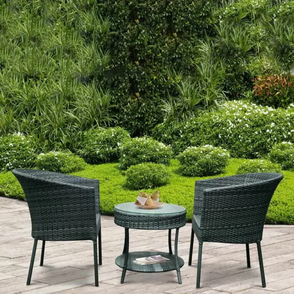 Woodsfurni Outdoor Table and Chair Set in Dual Tone