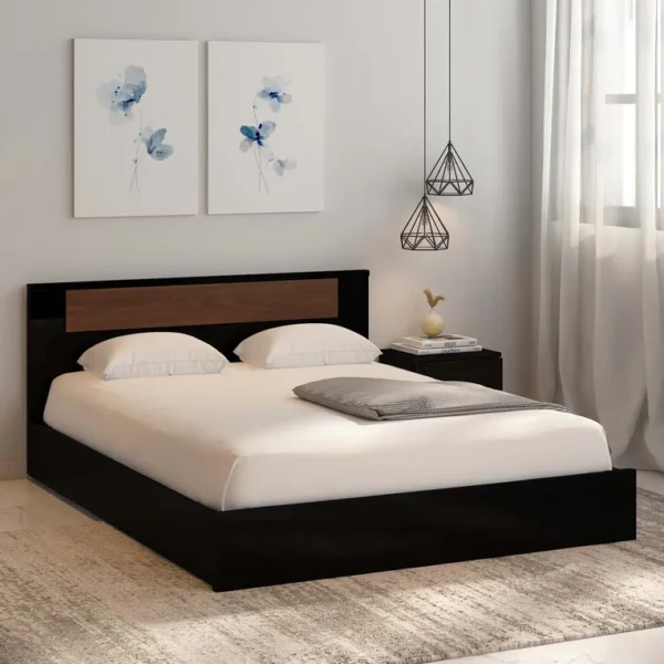 Woodsfurni Takai Queen Size Bed in Wenge Finish