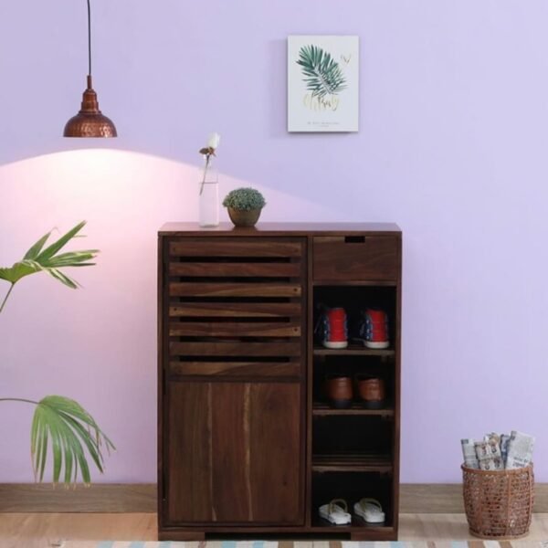 Georgio Solid Wood Shoe Rack In Provincial Teak Finish