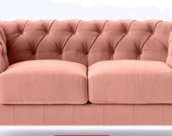 Chesterfield 2 Seater Sofa (Salmon Red)