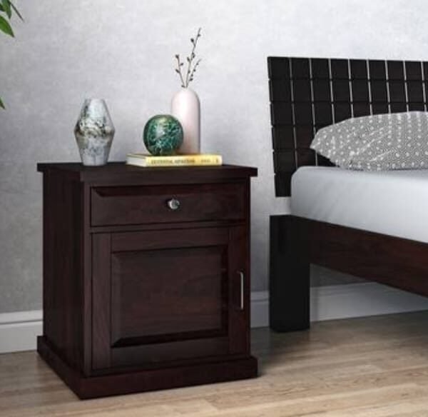 Astin End Table & Bed side Table in Mahogany Finish